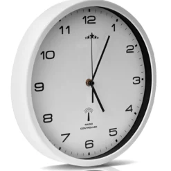 monzana Funkwanduhr Weiß Ø31cm
