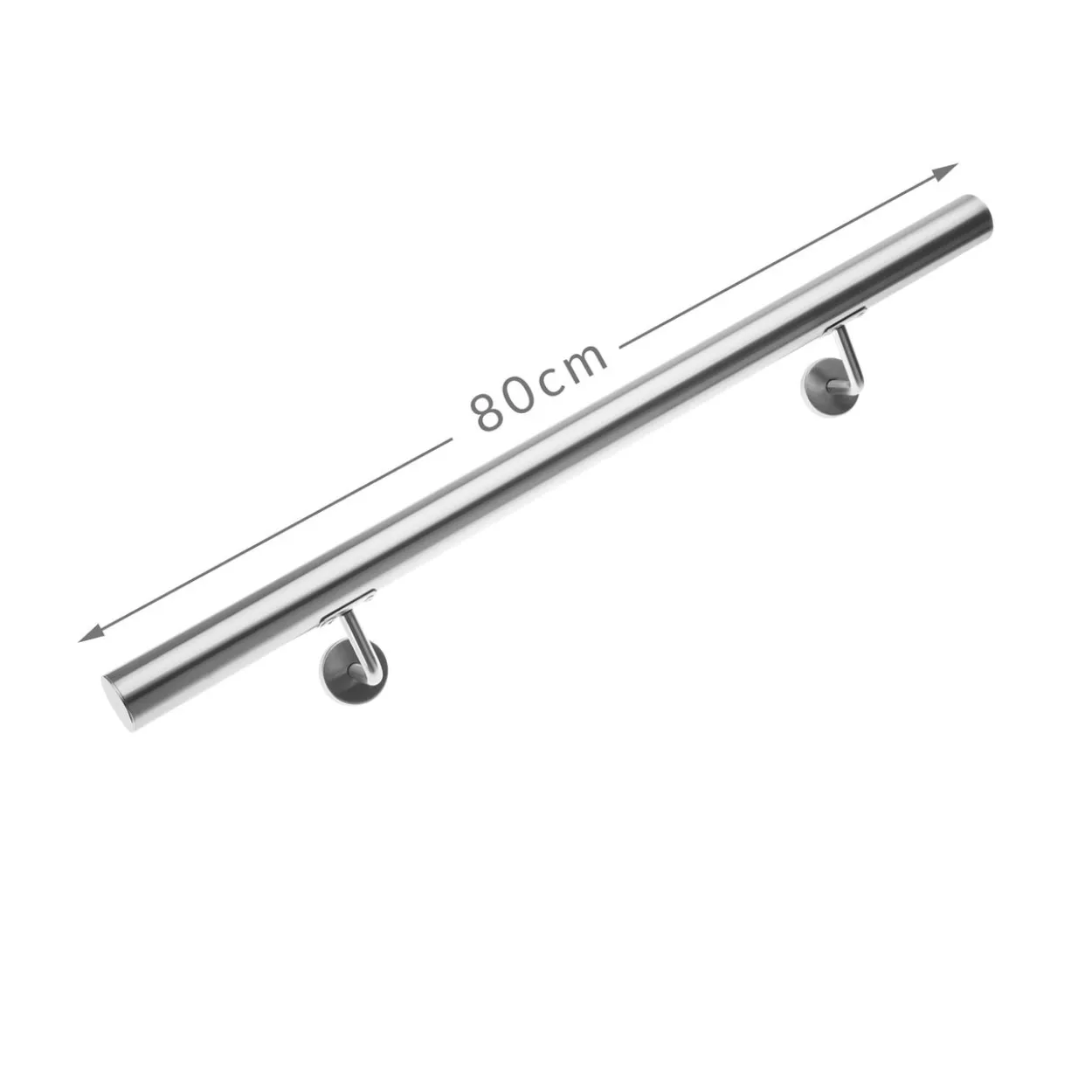 Monzana Handlauf Edelstahl - 80x4,2cm