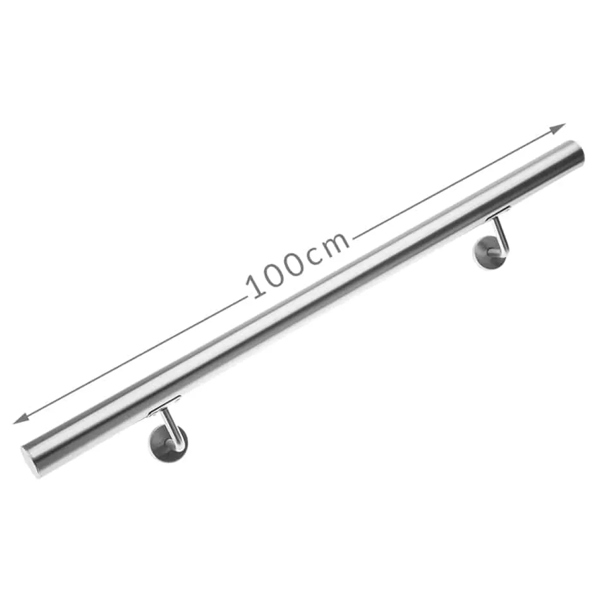 Monzana Handlauf Edelstahl - 100x4,2cm