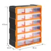 monzana Kleinteileorganizer 47,5x38x16cm 18 Fächer
