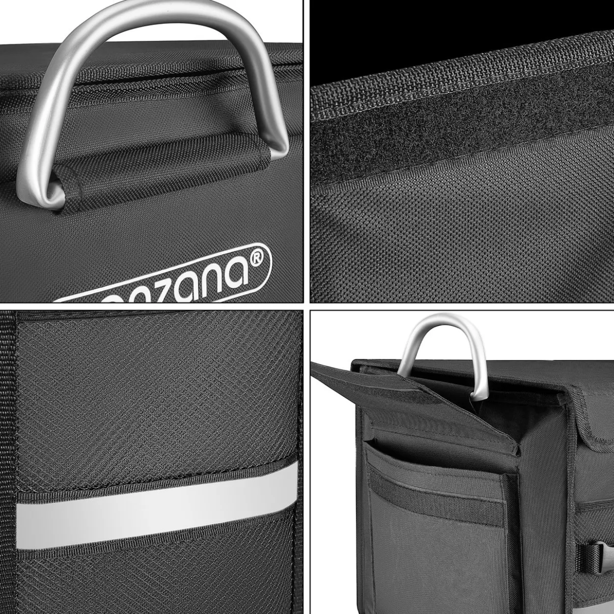 monzana Kofferraumtasche Schwarz 60x35x30cm