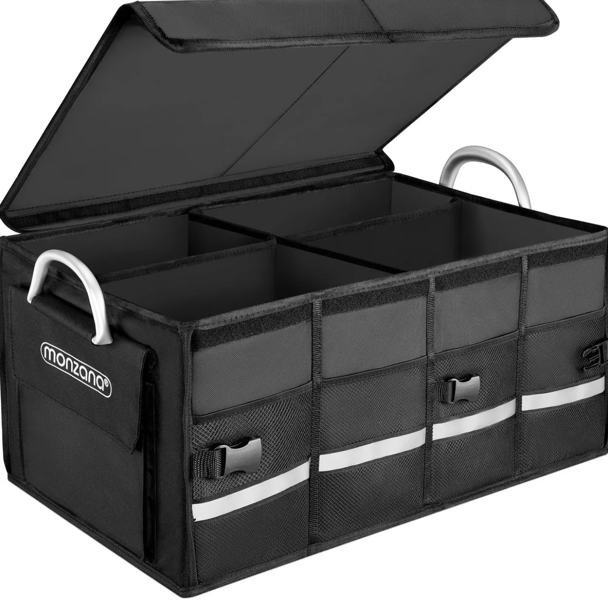 monzana Kofferraumtasche Schwarz 60x35x30cm