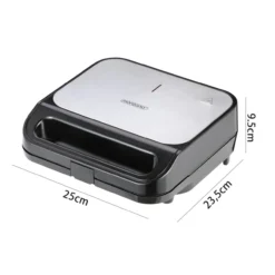 monzana Kontaktgrill XXL 3in1 Schwarz/Silber 1.000W