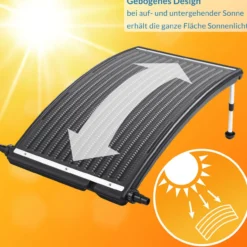 monzana Poolheizung Solar Anthrazit 110x69x14cm Sonnenkollektor Solarheizung