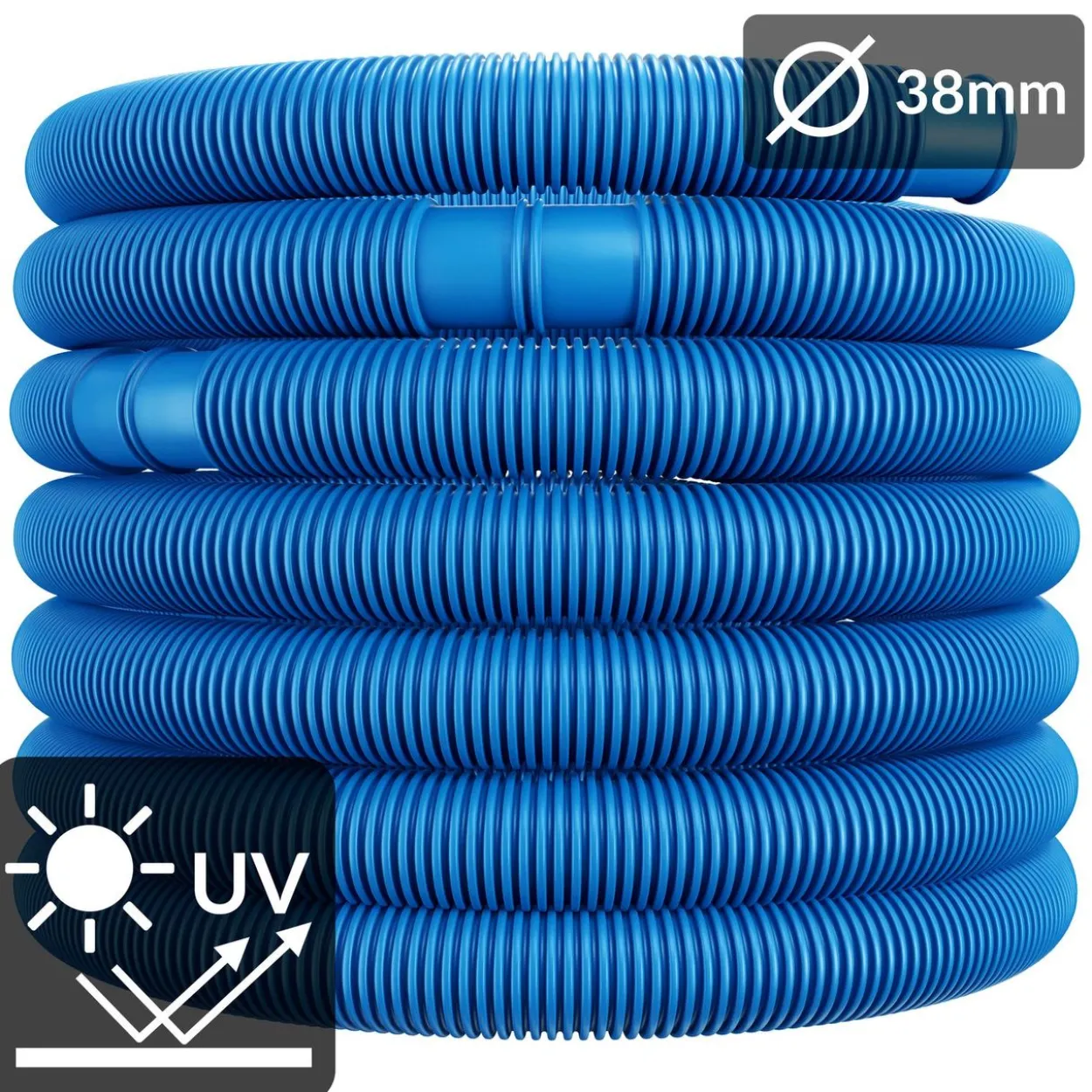 monzana Poolschlauch Blau Ø38mm x 10m