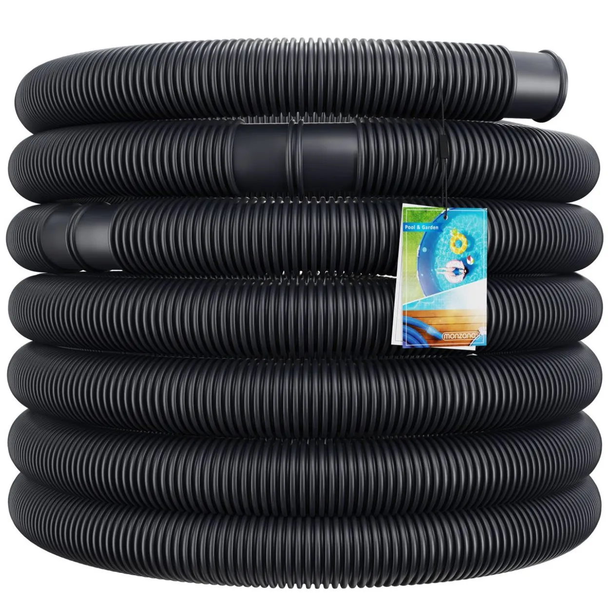 monzana Poolschlauch Schwarz Ø38mm x 10m