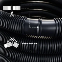 monzana Poolschlauch Schwarz Ø38mm x 10m