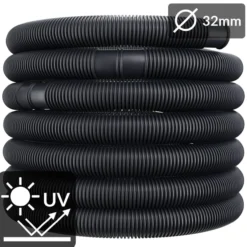 monzana Poolschlauch Schwarz Ø32mm x 6m