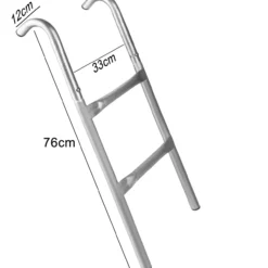 monzana Trampolinleiter 76 cm / 2 Metallstufen