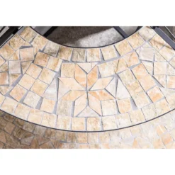 Mosaik Eckregal aus Metall, ca. 60 x 60 x 60 cm - Schwarz