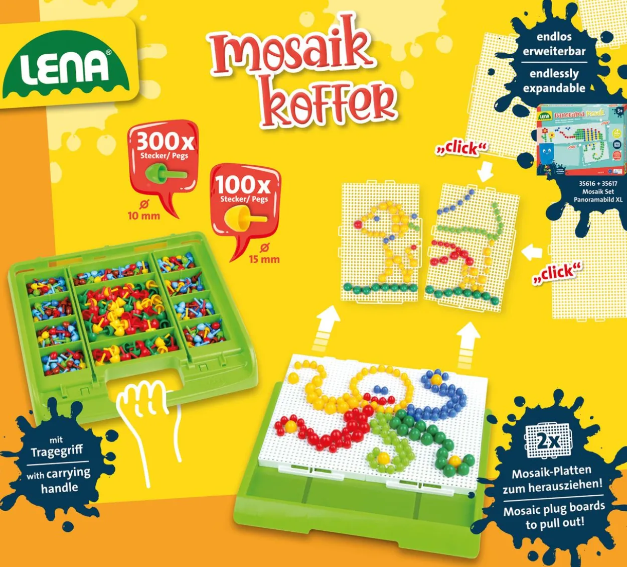 Mosaik-Koffer color, Banderole