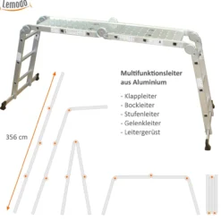 Multifunktion Klappleiter mit Plattform