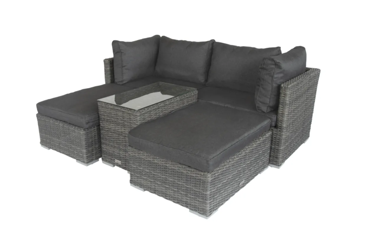 Multifunktionslounge "SAMOA" verstellbar - Beige/Grau