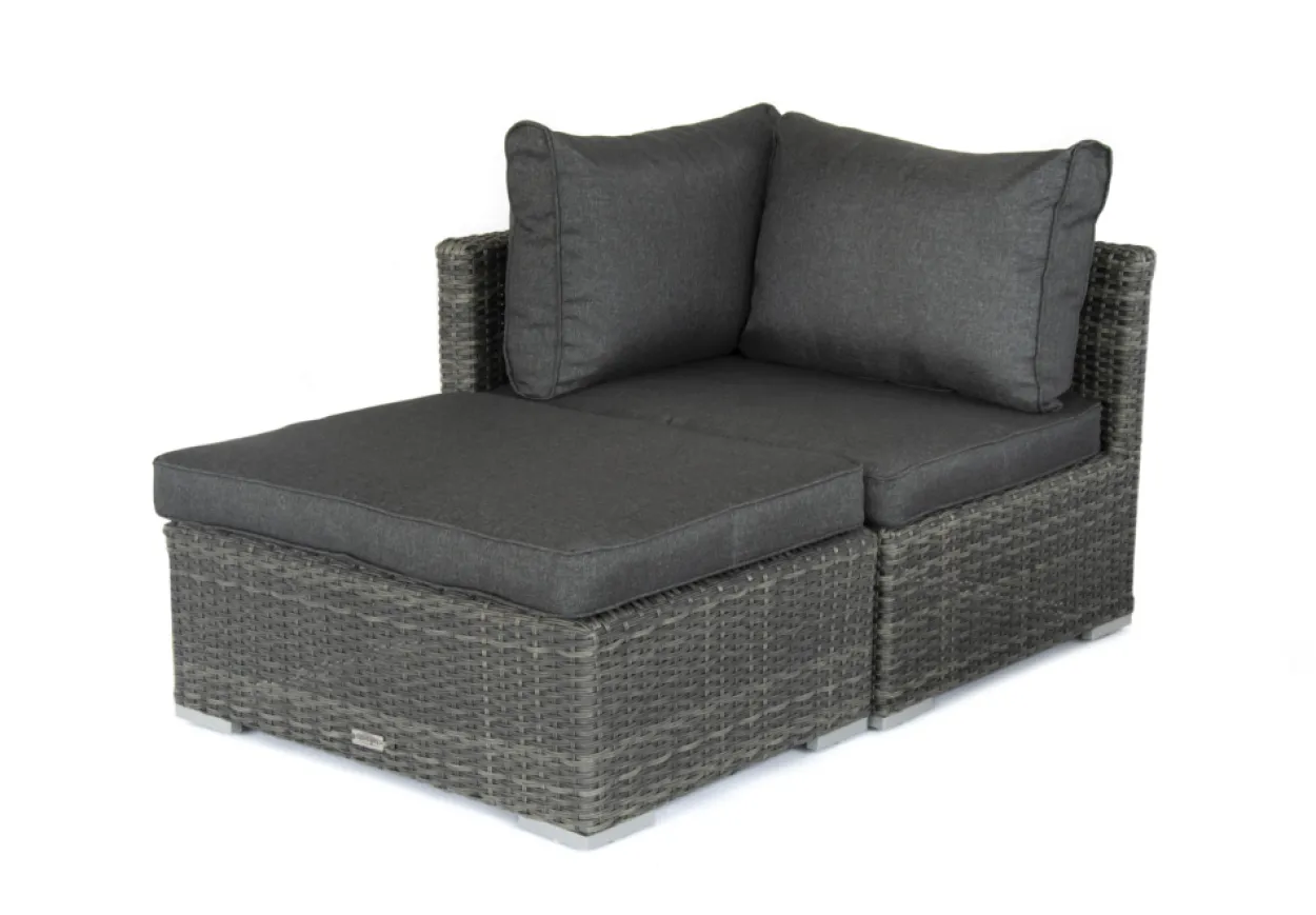 Multifunktionslounge "SAMOA" verstellbar - Beige/Grau