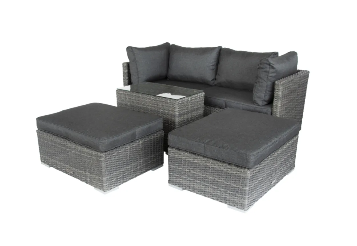 Multifunktionslounge "SAMOA" verstellbar - Beige/Grau