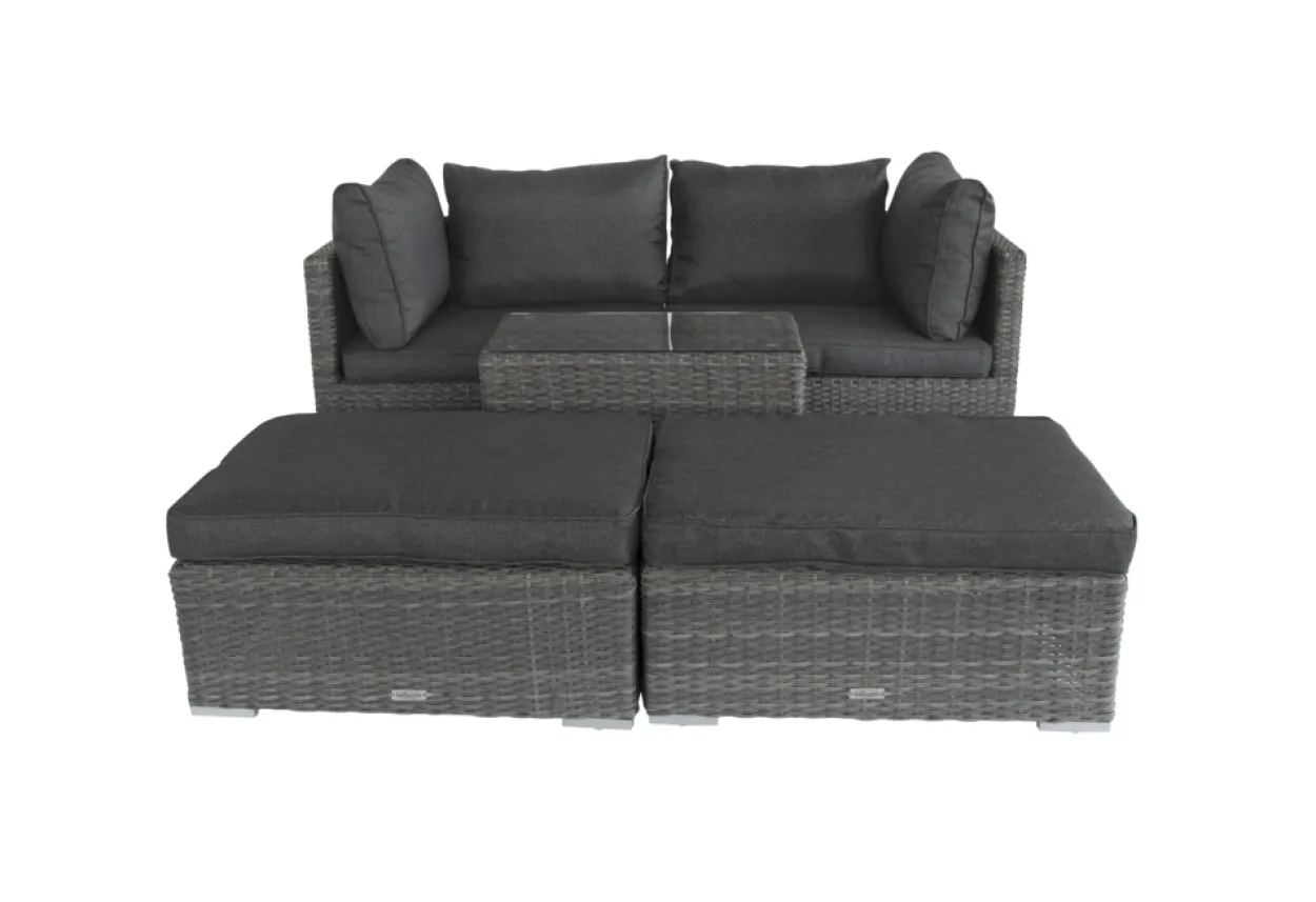 Multifunktionslounge "SAMOA" verstellbar - Beige/Grau