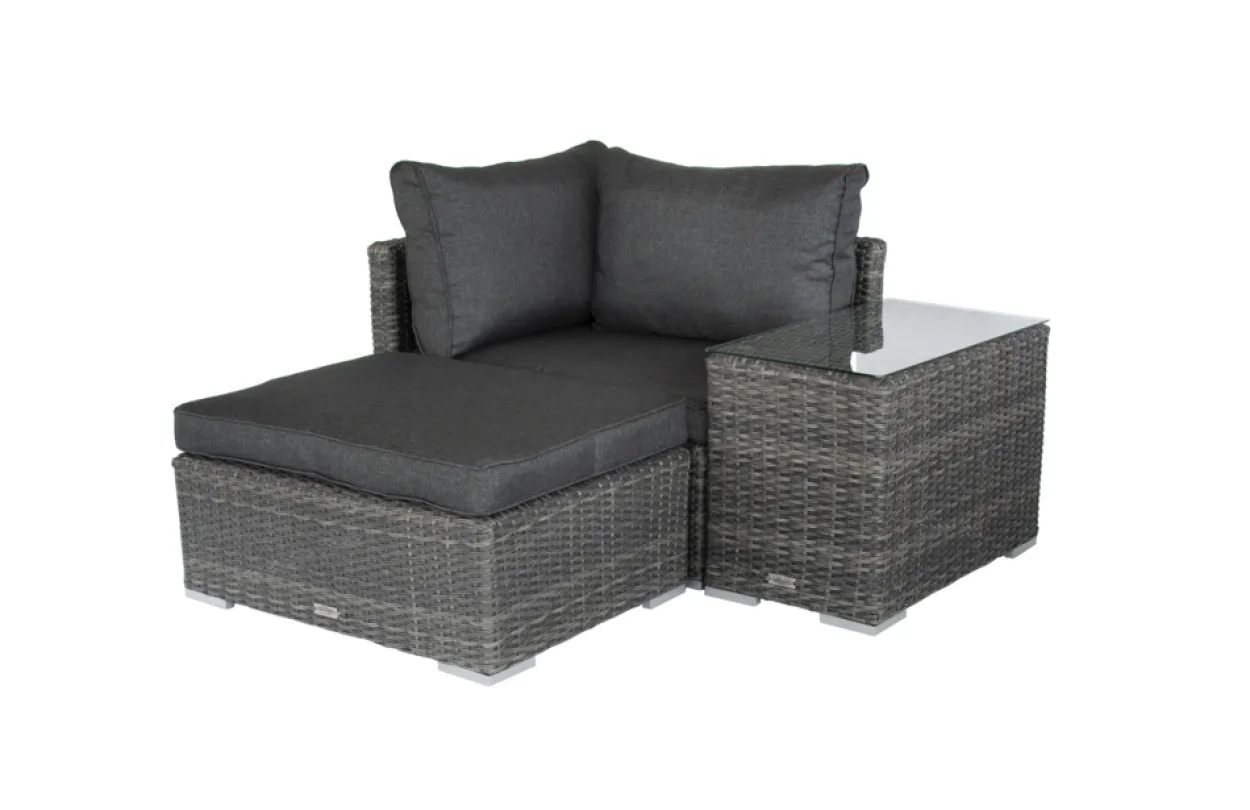 Multifunktionslounge "SAMOA" verstellbar - Beige/Grau