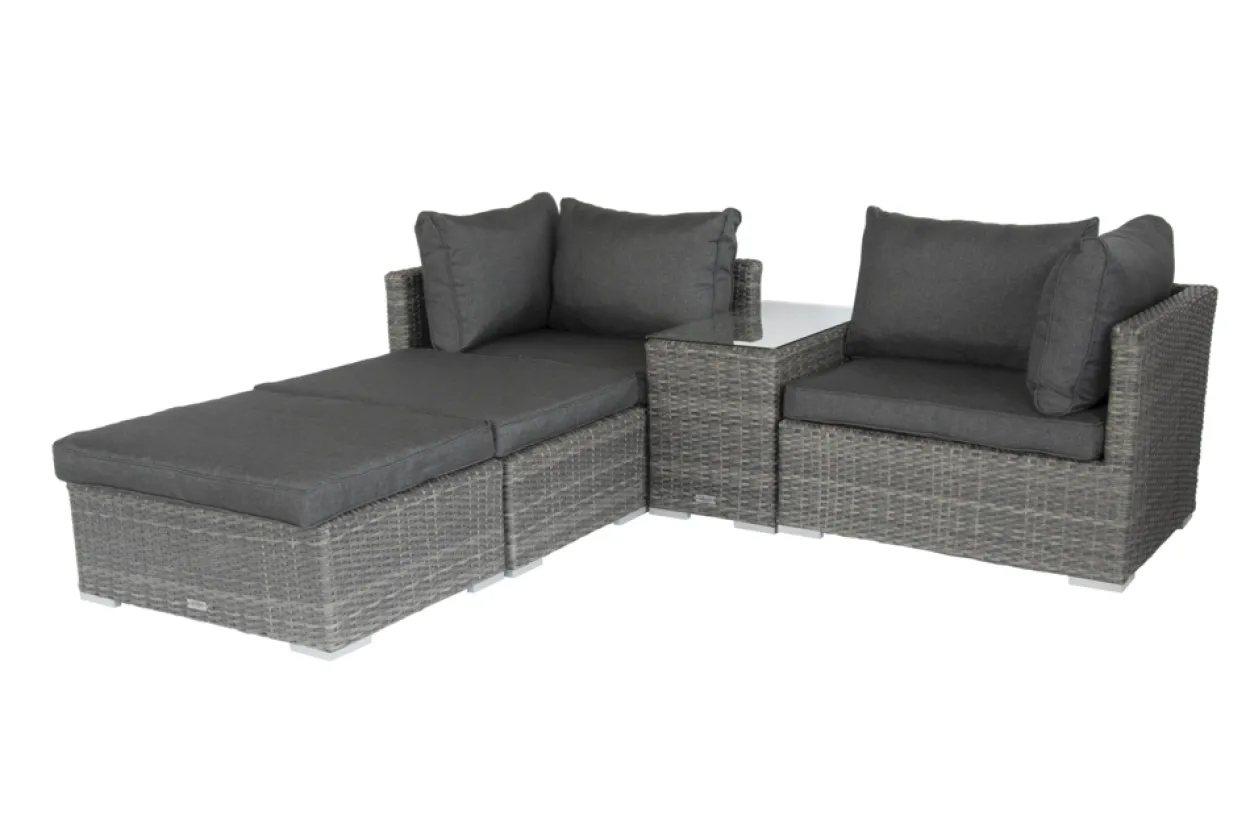 Multifunktionslounge "SAMOA" verstellbar - Beige/Grau