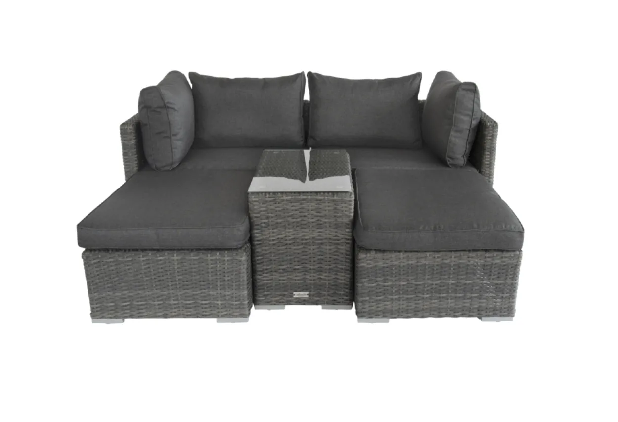 Multifunktionslounge "SAMOA" verstellbar - Beige/Grau