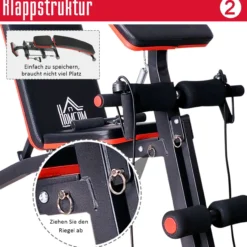 Multifunktion Trainingsbank Hantelbank mit Feder Gewicht bis 120kg