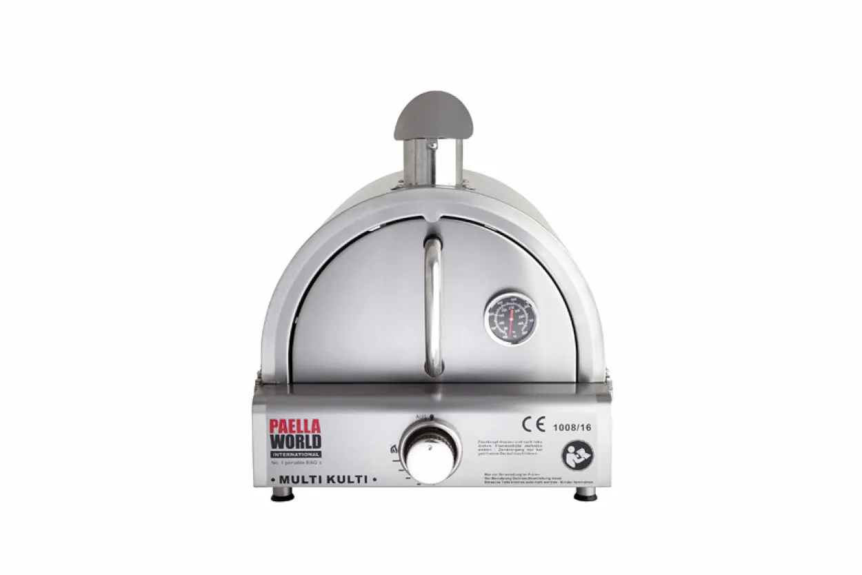 Multi-Kulti Set 4: Pizzabackhaube, Pizzastein, Gussgrillplatte