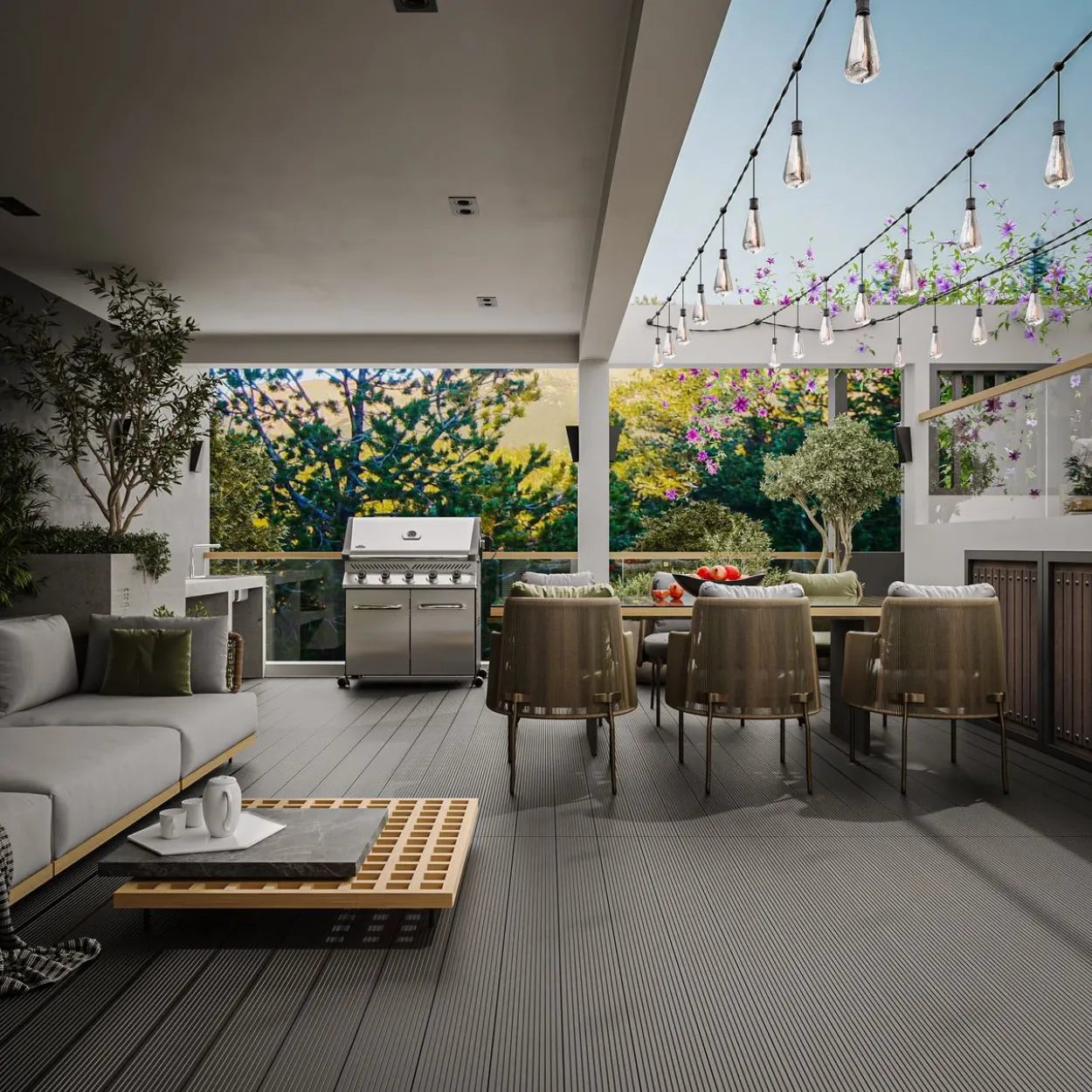 10m² WPC Terrassendiele mit Zubehör – Anthrazit