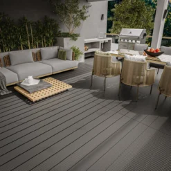 2m² WPC Terrassendiele mit Zubehör – Anthrazit