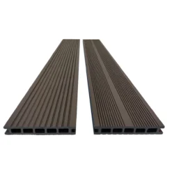 2m² WPC Terrassendiele mit Zubehör Braun