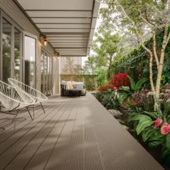 2m² WPC Terrassendiele mit Zubehör Braun