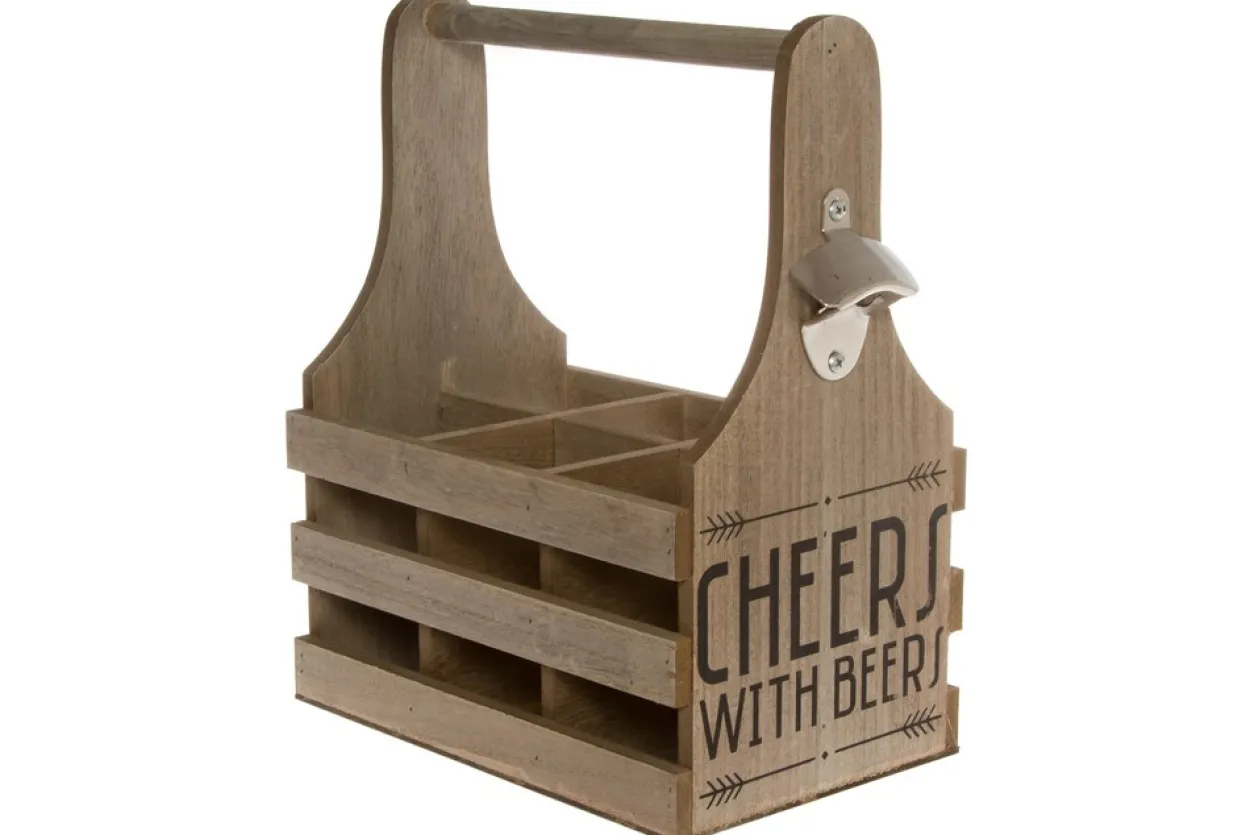 My Flair Flaschenhalter aus Holz "Bobby"