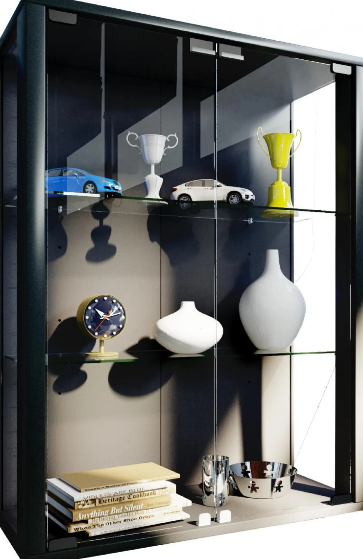 my home Wandvitrine Udina schwarz