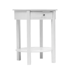 Nachttisch mit 1 Schublade, ca. 60 x 50 x 68 cm - Weiß