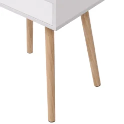 Nachttisch mit 2 Schubladen, ca. 40 x 30 x 60 cm - Weiß