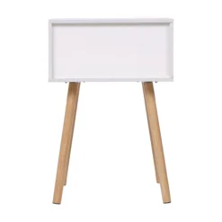 Nachttisch mit 2 Schubladen, ca. 40 x 30 x 60 cm - Weiß