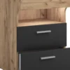 Nachttisch "Slepal L" Anthrazit/Honig-Eiche