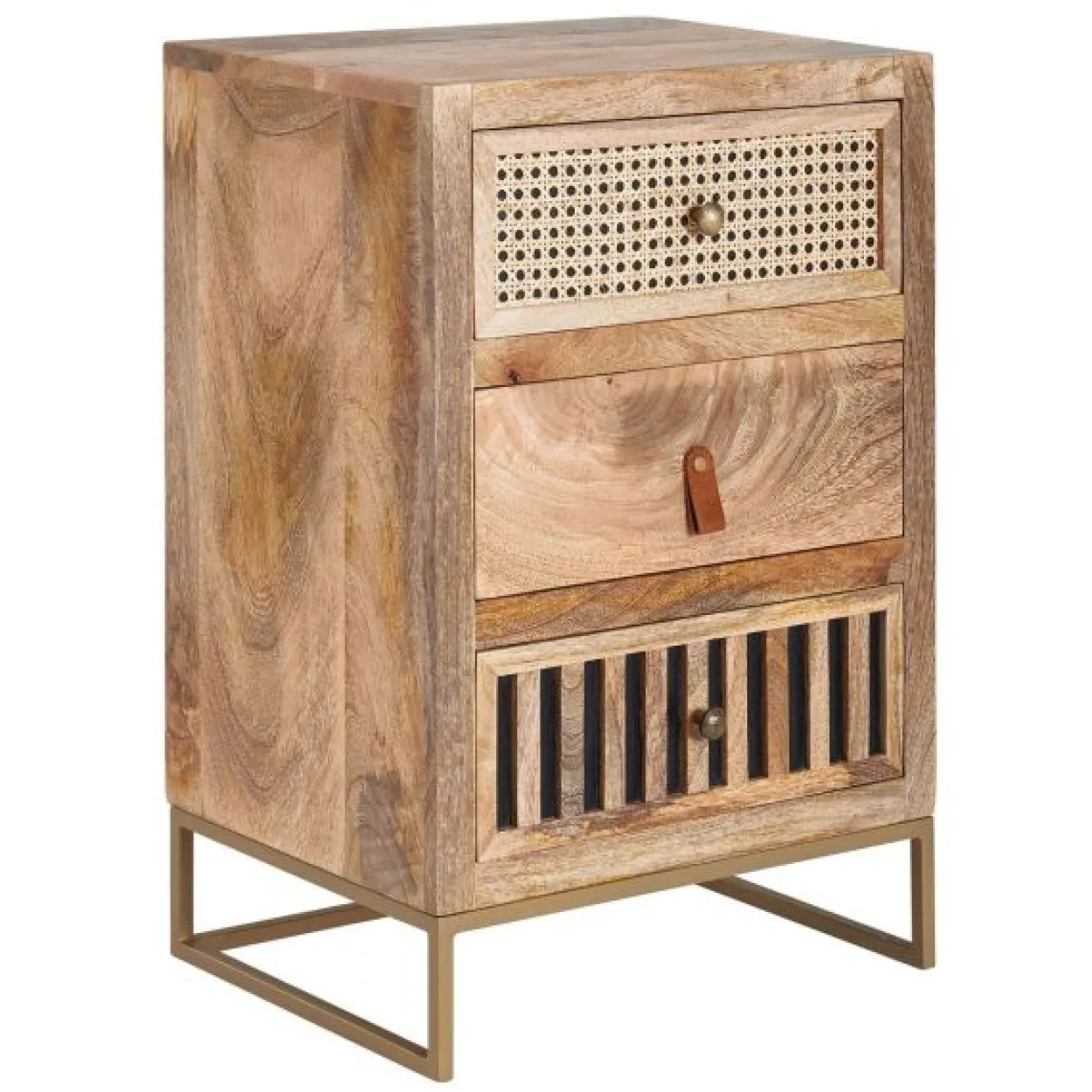 Nachttisch 40x60x30 cm Mango Massivholz