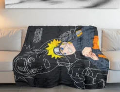 Naruto Kuscheldecke – Leichte Sofadecke mit Motiv, 110x150 cm