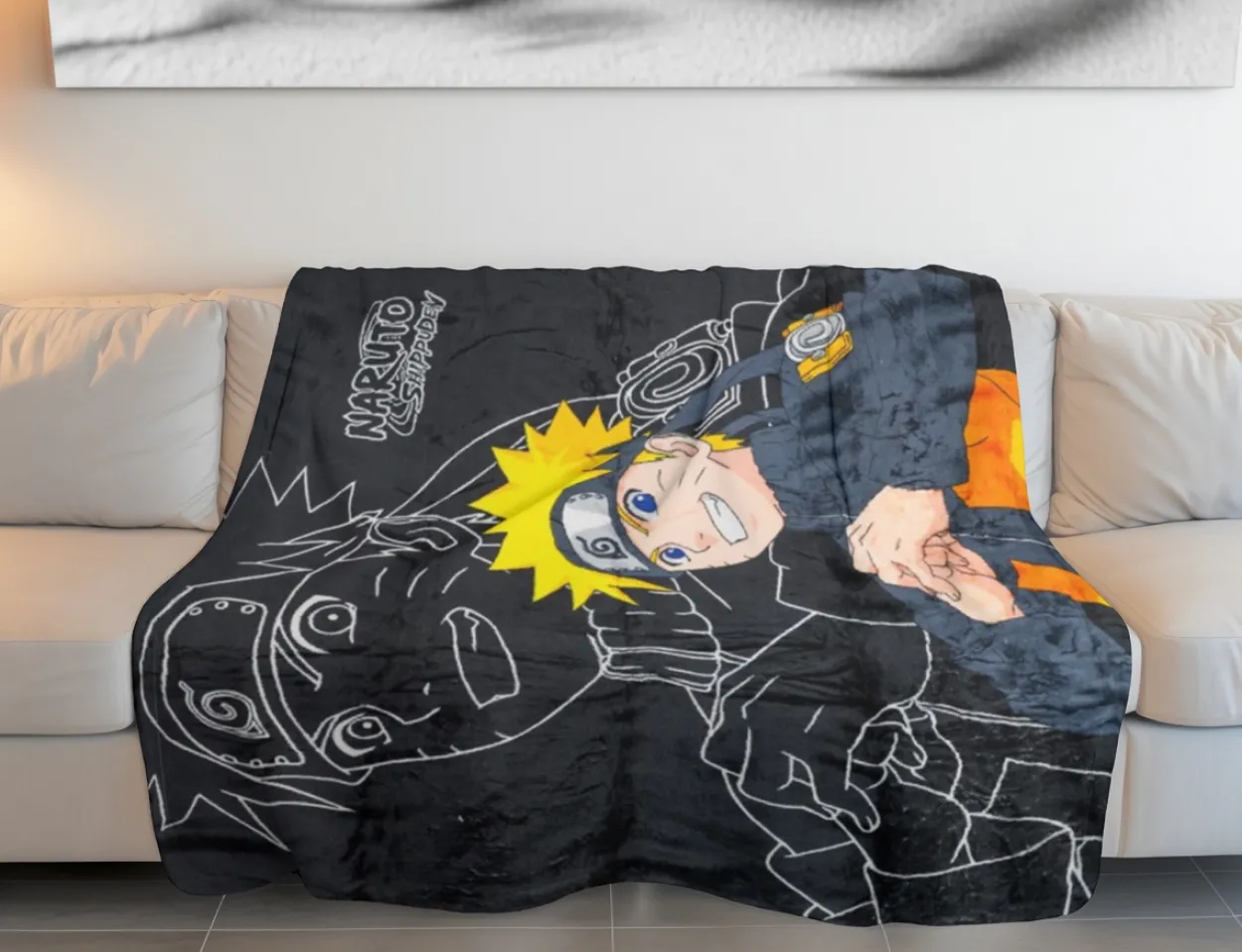 Naruto Kuscheldecke – Leichte Sofadecke mit Motiv, 110x150 cm