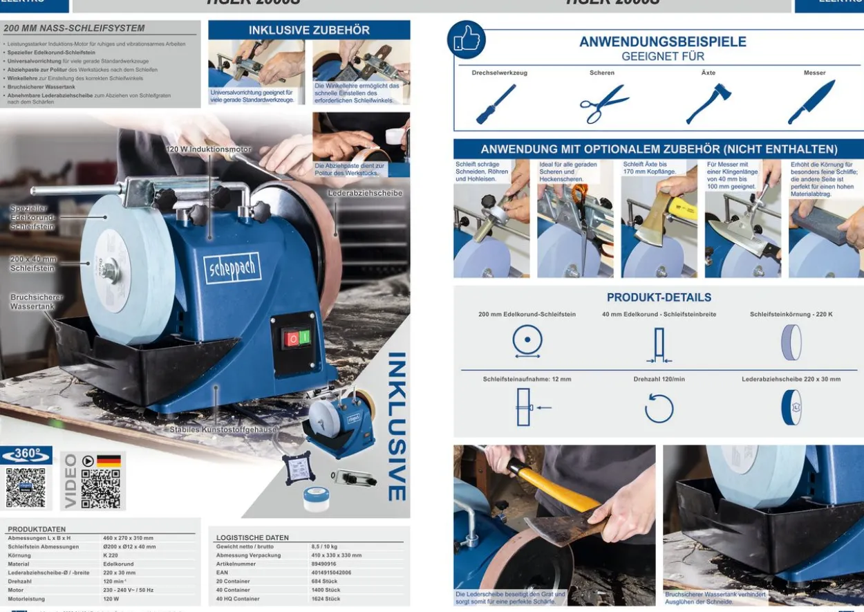 Nass-Schleifsystem Tiger 2000 S 220-240V/50Hz