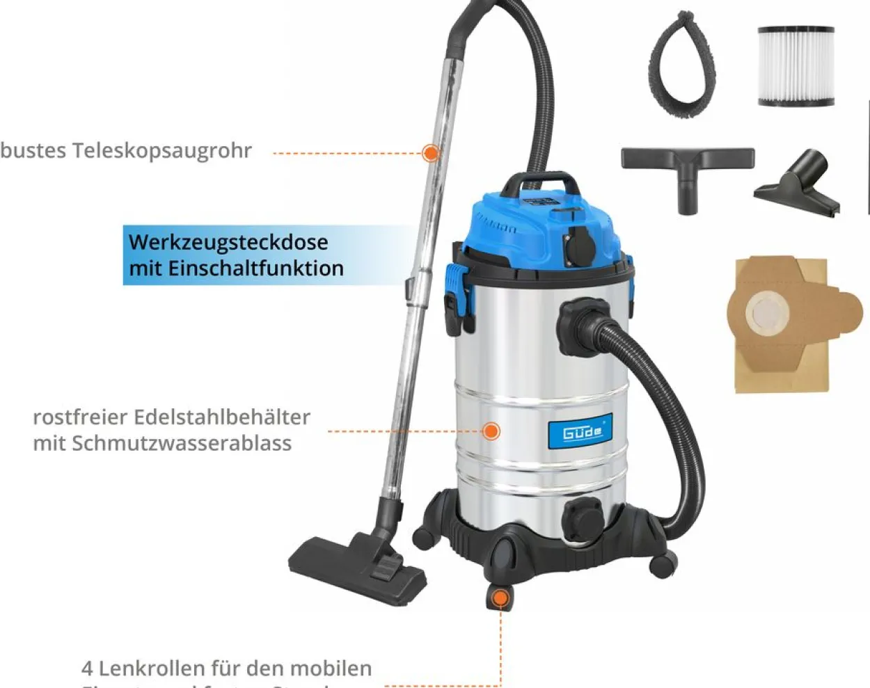 Nass-Trockensauger GNTS 30L