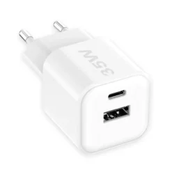 Netzteil MINI GaNto 35W Type-C PD + USB-A FC weiß