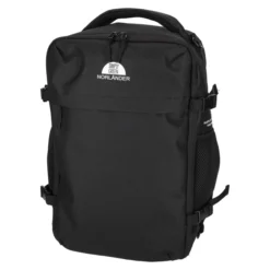 Norländer RPET 2.0 Schwarz: Nachhaltiger Rucksack, 15,6" Laptopfach, Sitz-passend & Trolley-Band