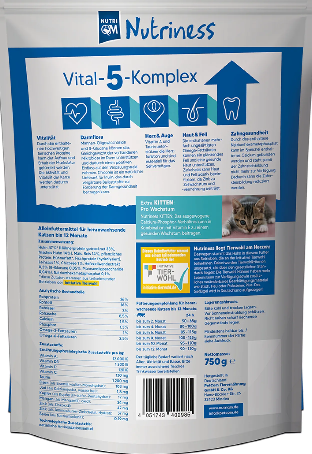 Nutriness Kitten 5x 750g