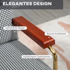 Ohrensessel Relaxsessel, Polstersessel Akzentsessel mit Leinenoptik