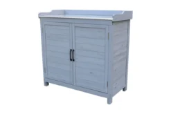 Outdoor Arbeitstisch mit Ablage, ca. 98 x 47 x 94 cm