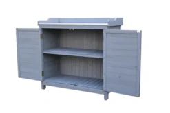 Outdoor Arbeitstisch mit Ablage, ca. 98 x 47 x 94 cm