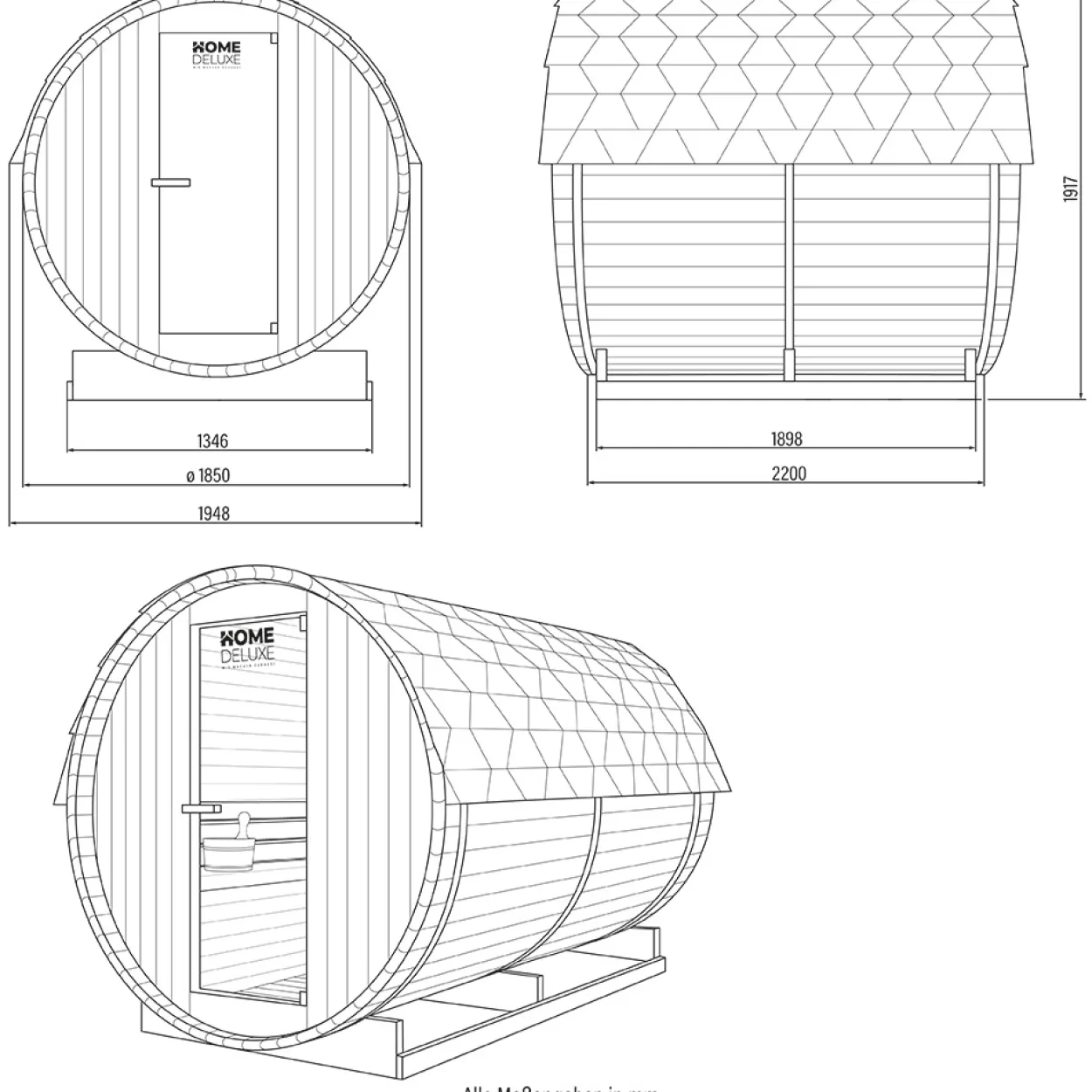 Outdoor Fasssauna LAHTI - XL