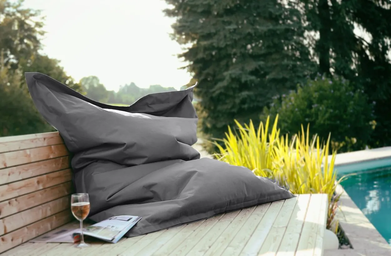 Outdoorfähiger Riesensitzsack ca. 140 x 180 cm, Farbe anthrazit