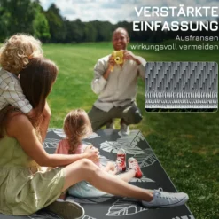 Outdoor-Teppich, Campingteppich mit Doppelseitigem Design für Balkon