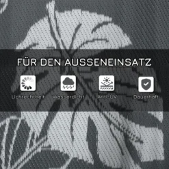 Outdoor-Teppich, Campingteppich mit Doppelseitigem Design für Balkon